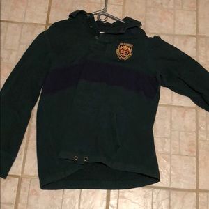 Green long sleeve polo